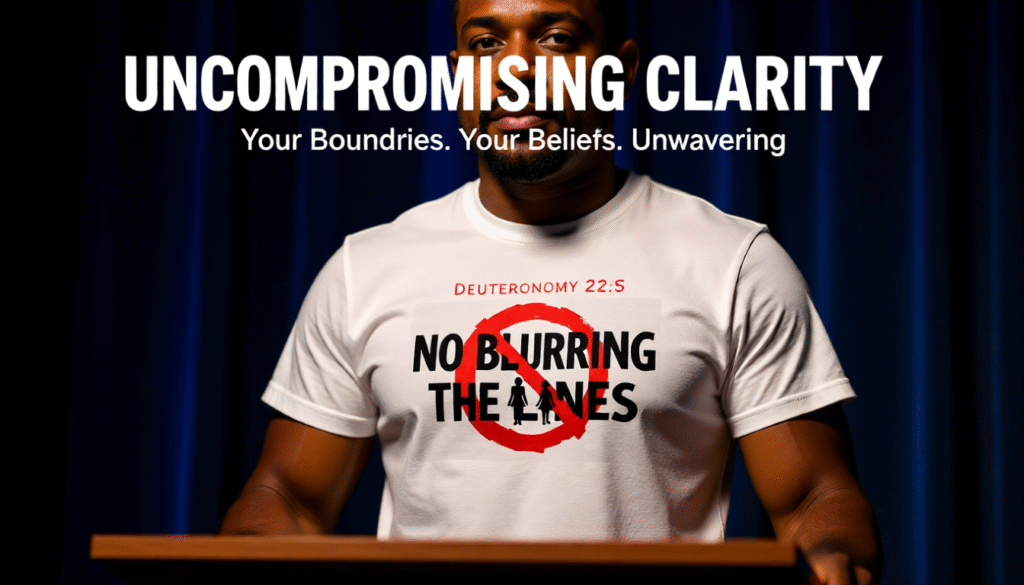 Deuteronomy 22:5 No Blurring the Lines T-Shirt —Unisex Cotton Crew Tee By Next Level 3600